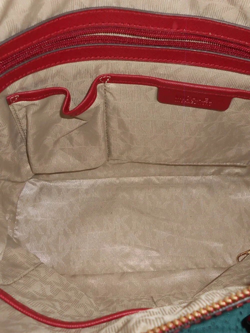 Michael Kors Saffiano Leather Tote Cherry red color medium VGC